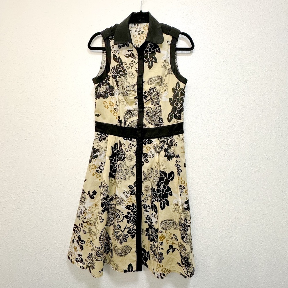 Lapis floral dress Size Medium collar fit and fare sleeveless